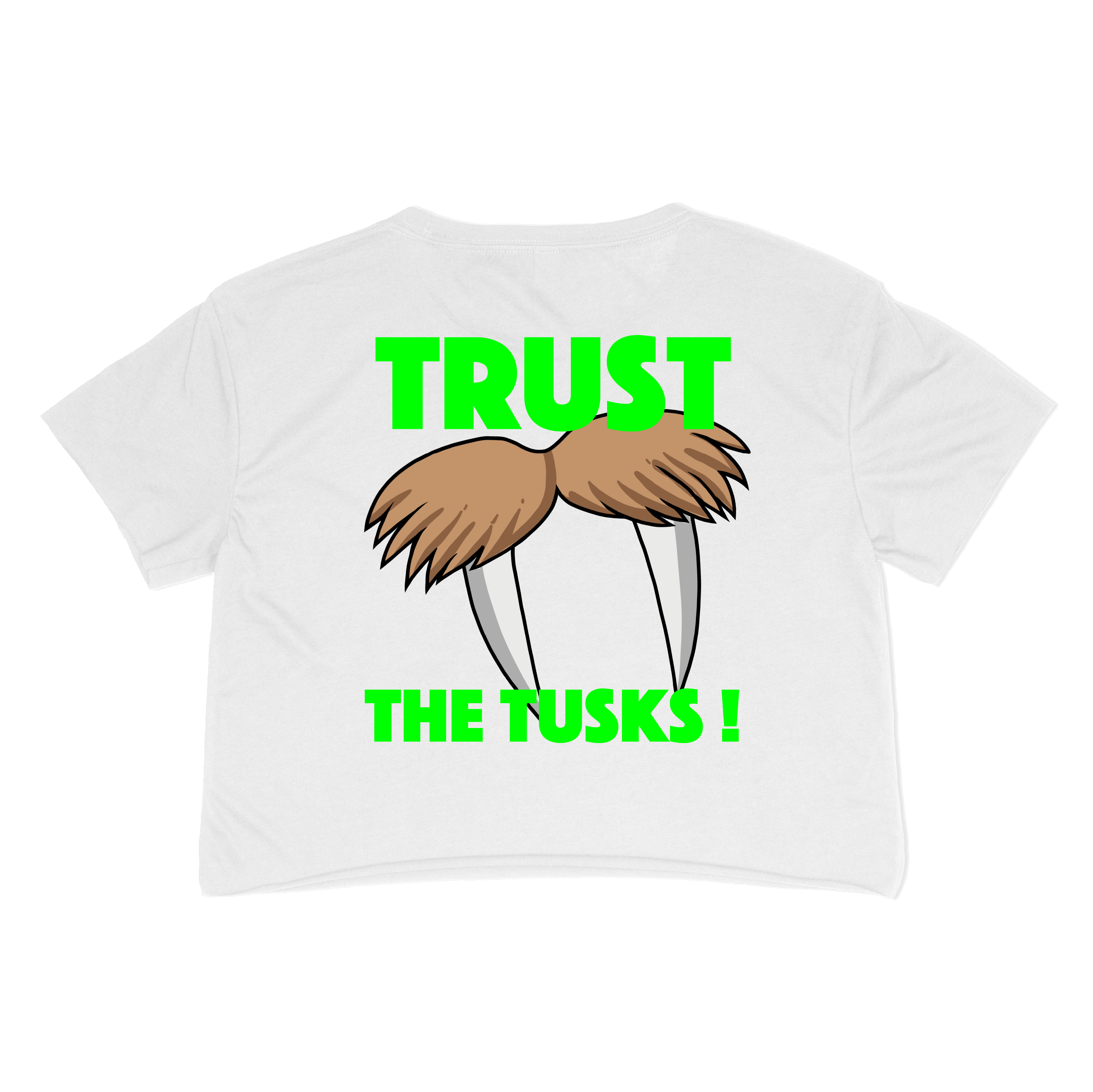 $Hefe "TRUST THE TUSK" Crop T-Shirt