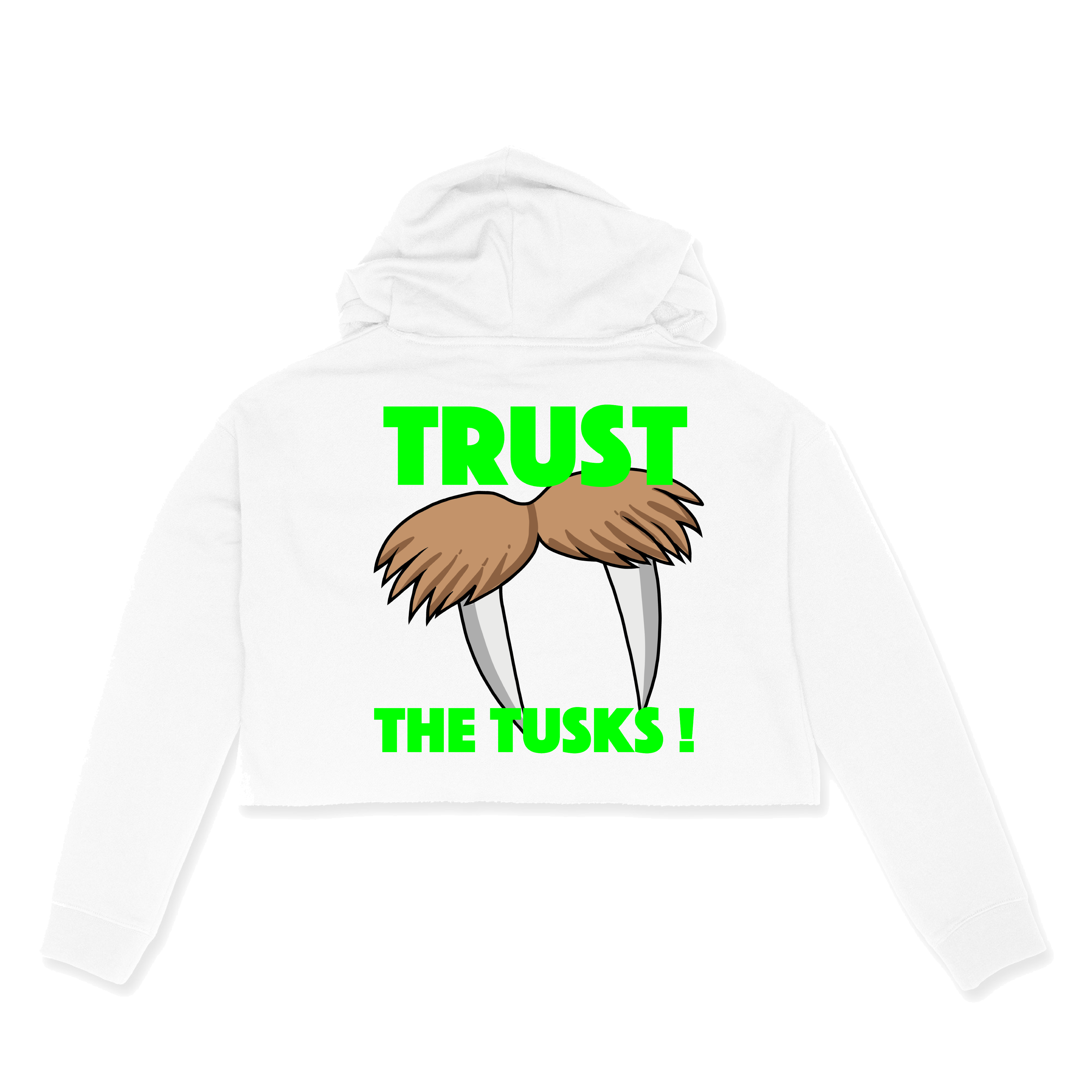 $Hefe "TRUST THE TUSK" Crop Hoodie