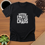 Coffee & Chaos T-Shirt - Funny Coffee Lover Tee