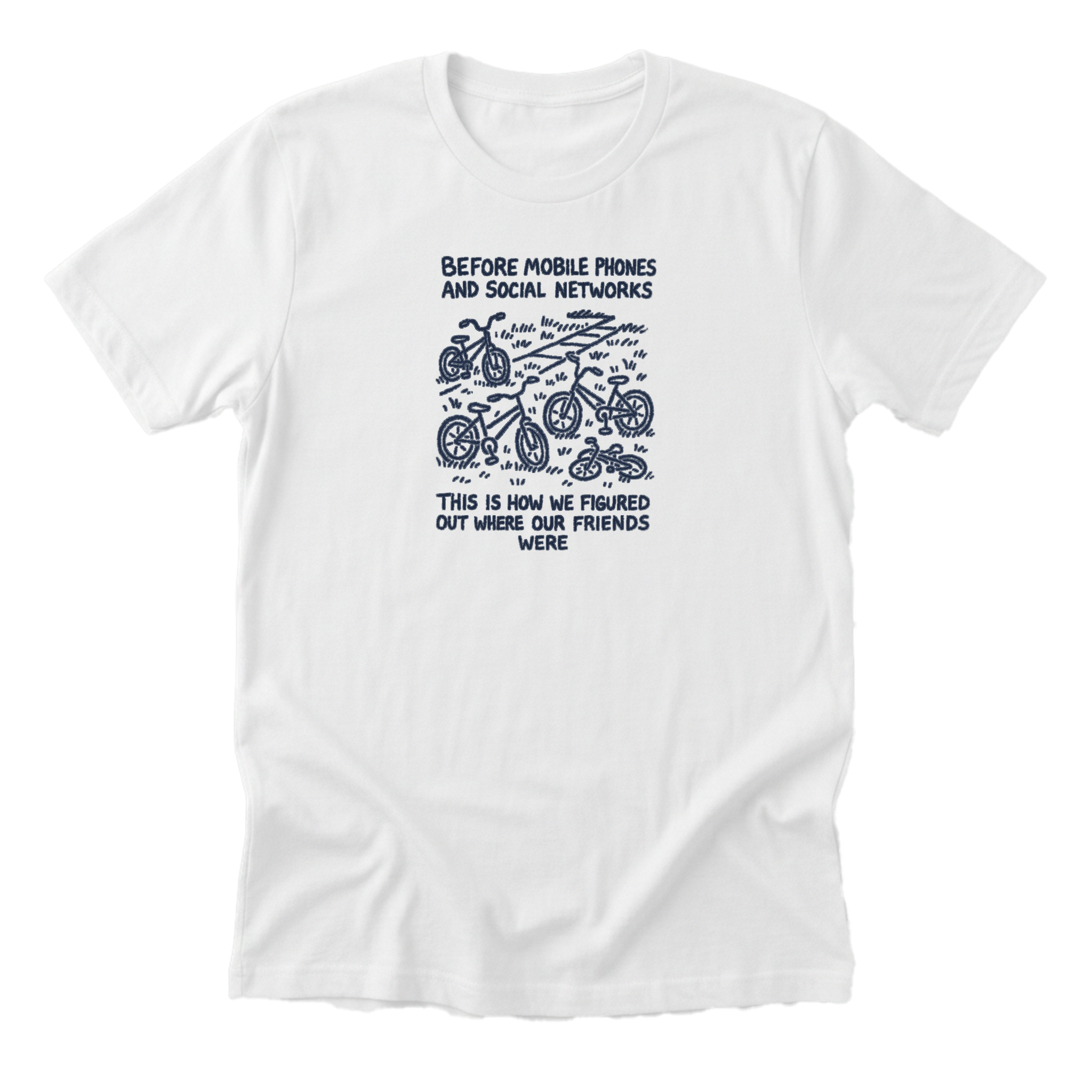 Bikes in the Front Yard - Funny 90s Kid T-Shirt