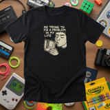 Blowing on Nintendo Cartridges - Funny 90s Kid T-Shirt