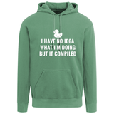 I Have No Idea What I'm Doing But It Compiled Hoodie - Light Green