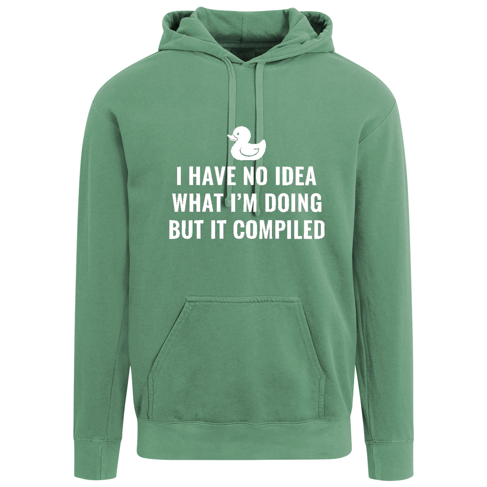 I Have No Idea What I'm Doing But It Compiled Hoodie - Light Green
