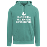 I Have No Idea What I'm Doing But It Compiled Hoodie - Seafoam