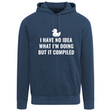 I Have No Idea What I'm Doing But It Compiled Hoodie - True Navy