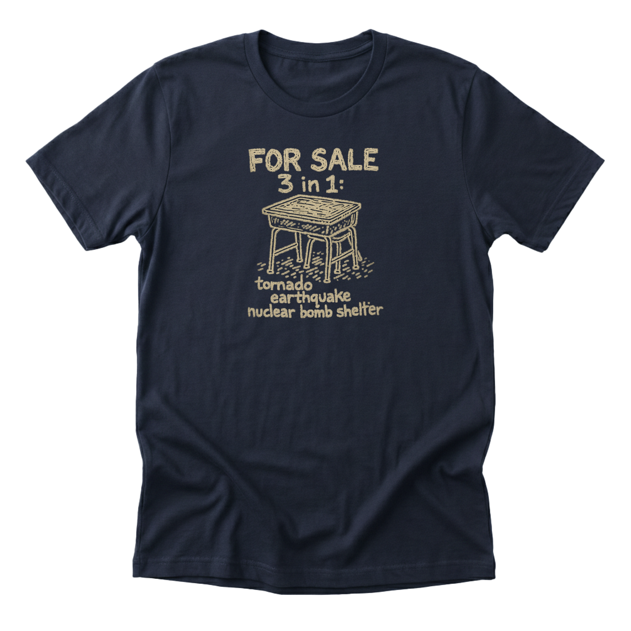 Desk Bomb Shelter (For Sale) - Funny 90s Kid T-Shirt