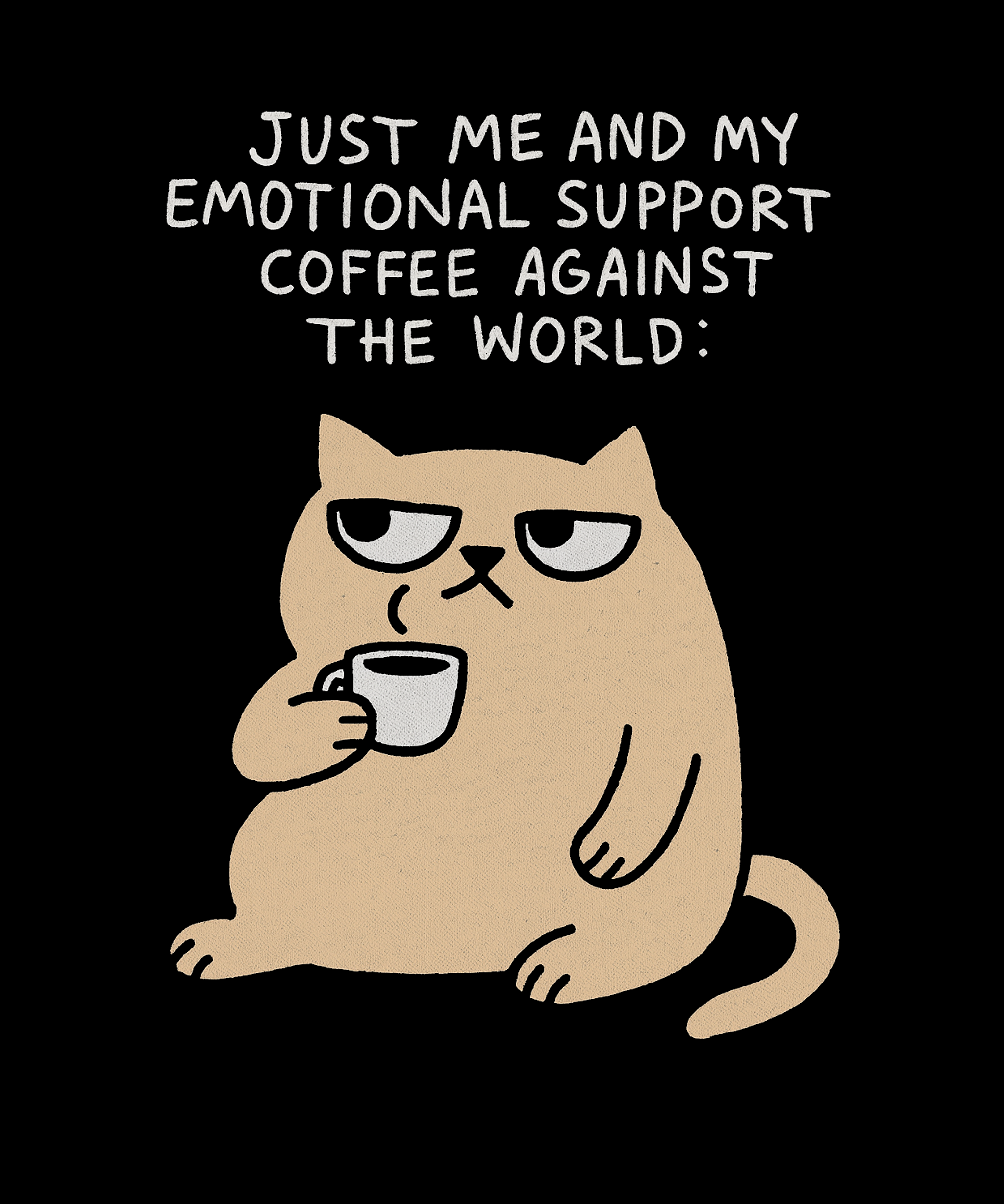 emotional support coffee shirt | TRESR graphic tee