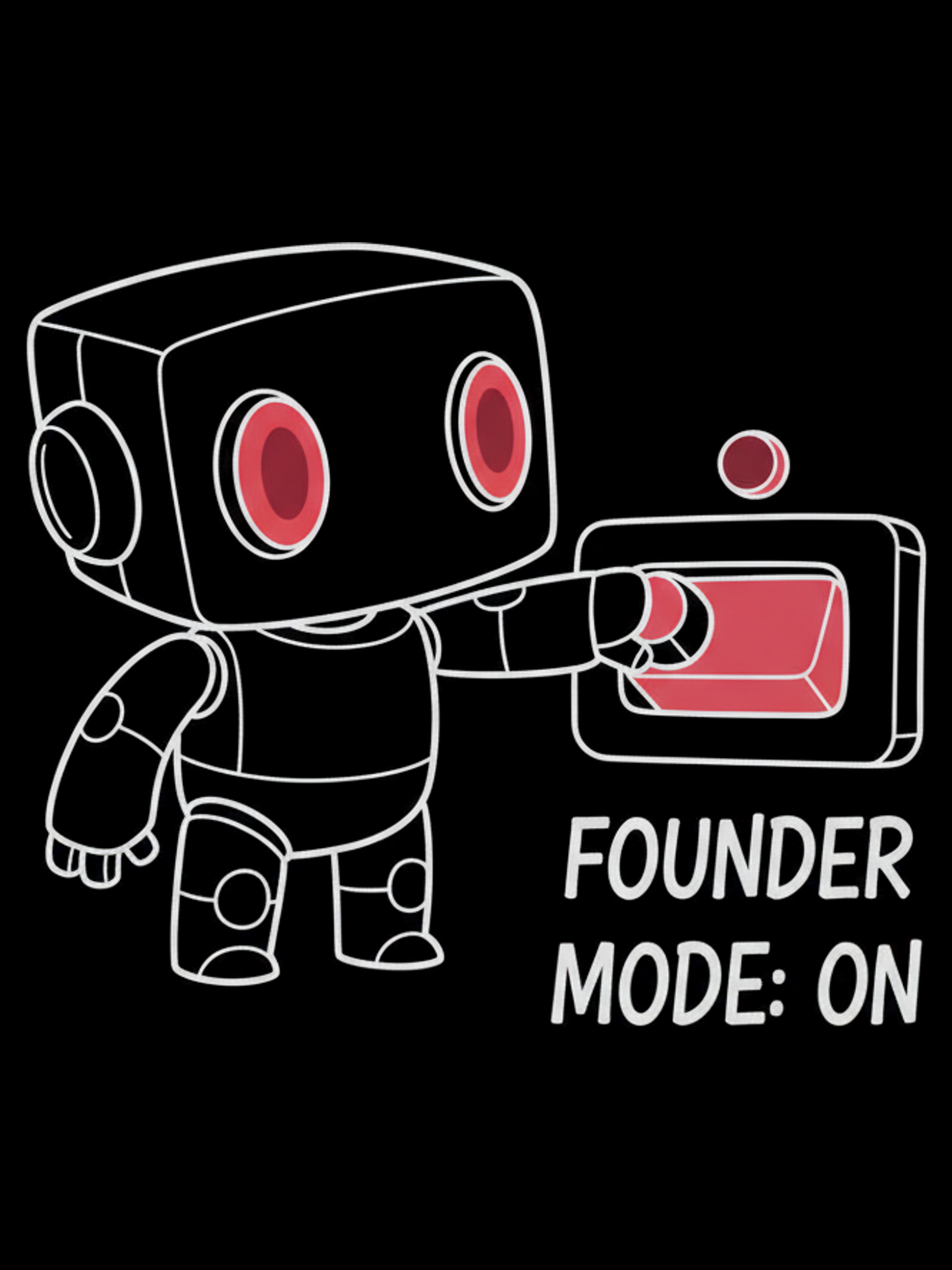 Founder Mode: On Tee - Design Close-up