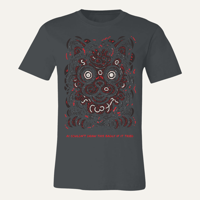 AI Couldn't Draw This Badly If It Tried | Hand Drawn Artist Shirt
