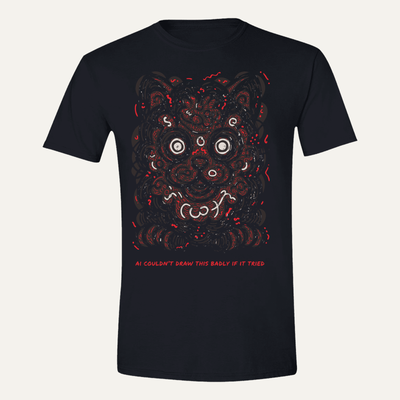 AI Couldn't Draw This Badly If It Tried | Hand Drawn Artist Shirt