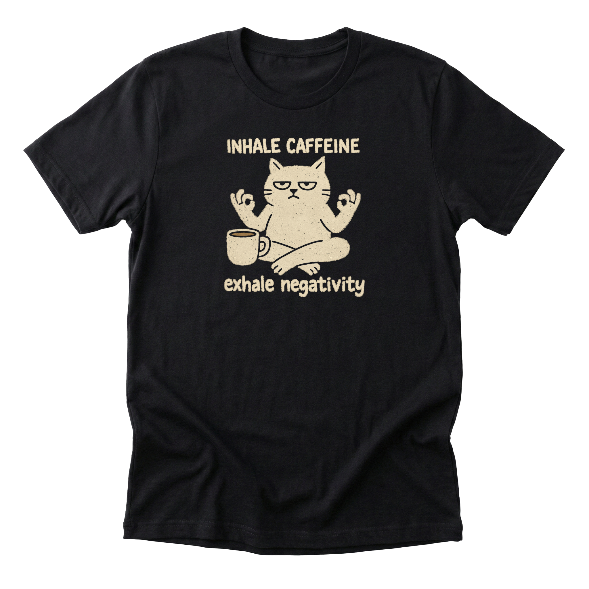 Inhale, Exhale - Funny Cat Mom T-Shirt