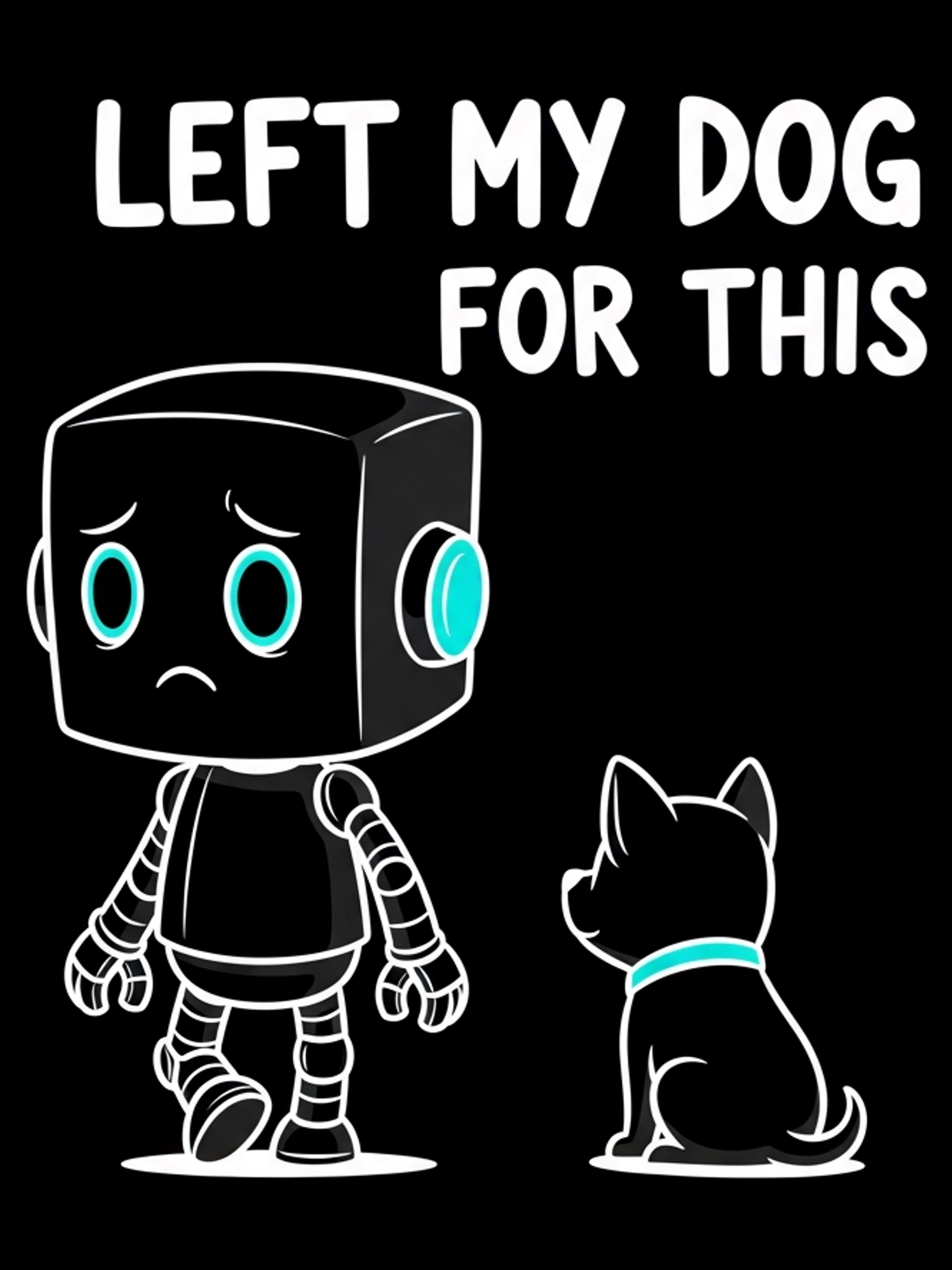 Left My Dog For This Tee - Design Detail