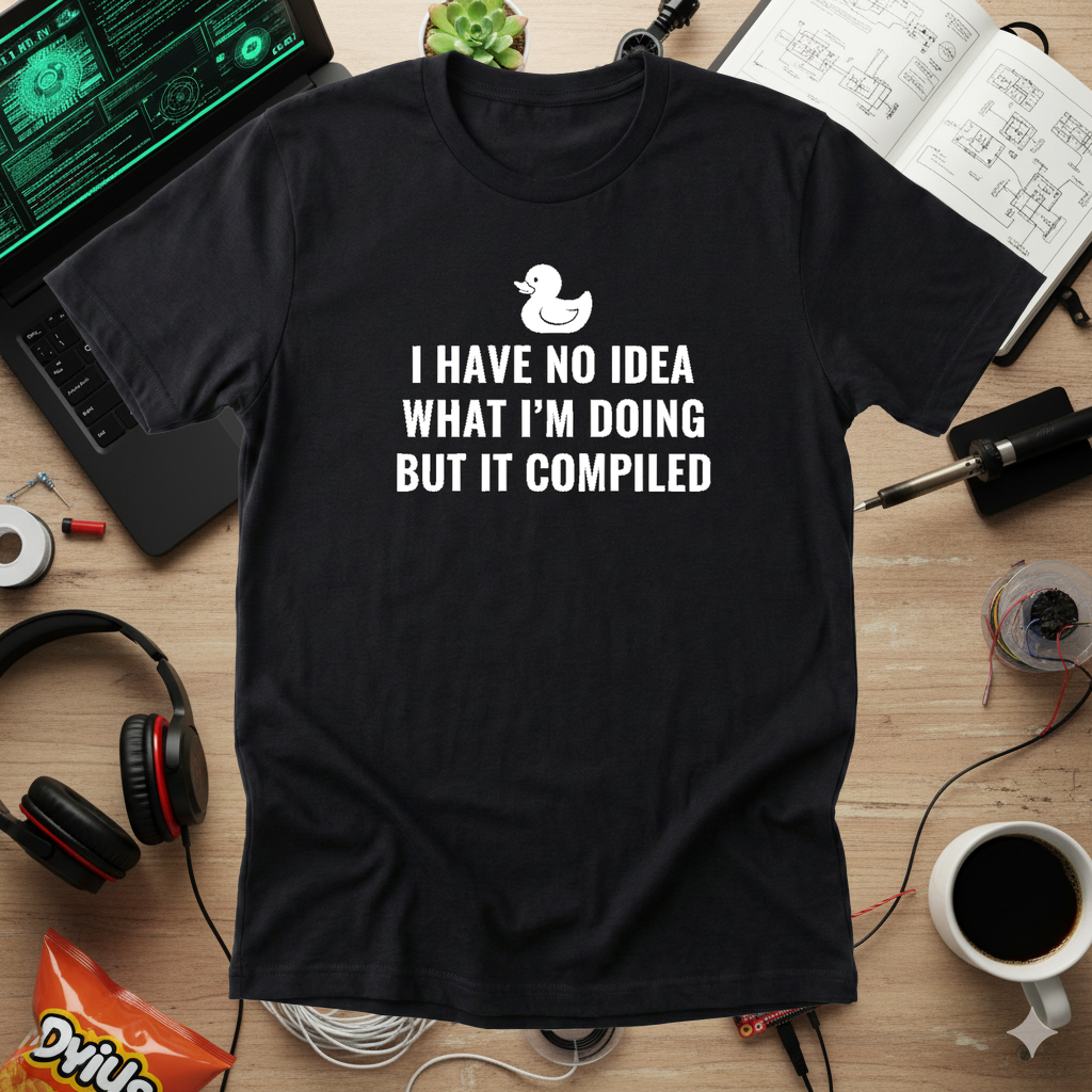 I Have No Idea What I'm Doing But It Compiled Tee - lifestyle
