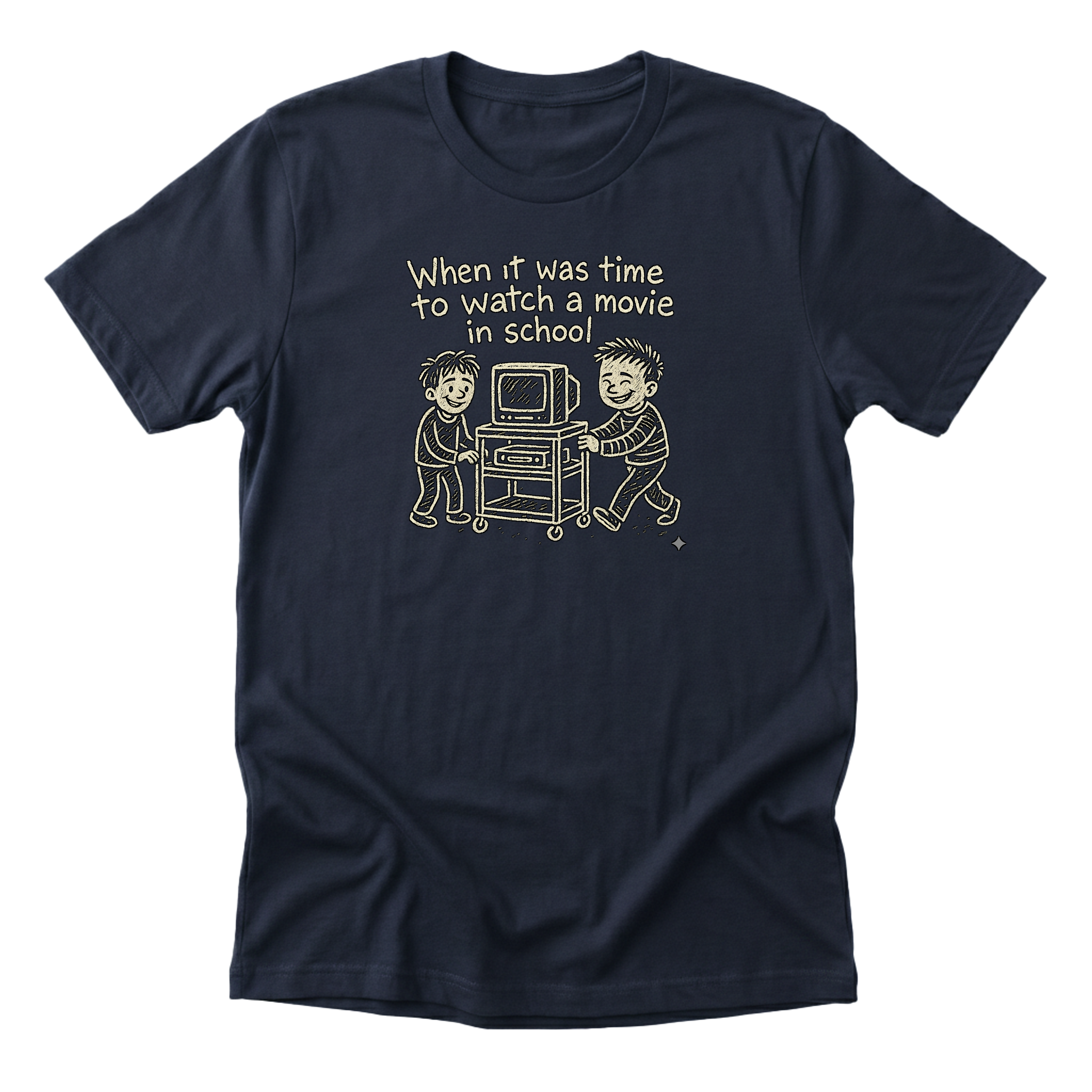 Movie Day at School - Funny 90s Kid T-Shirt