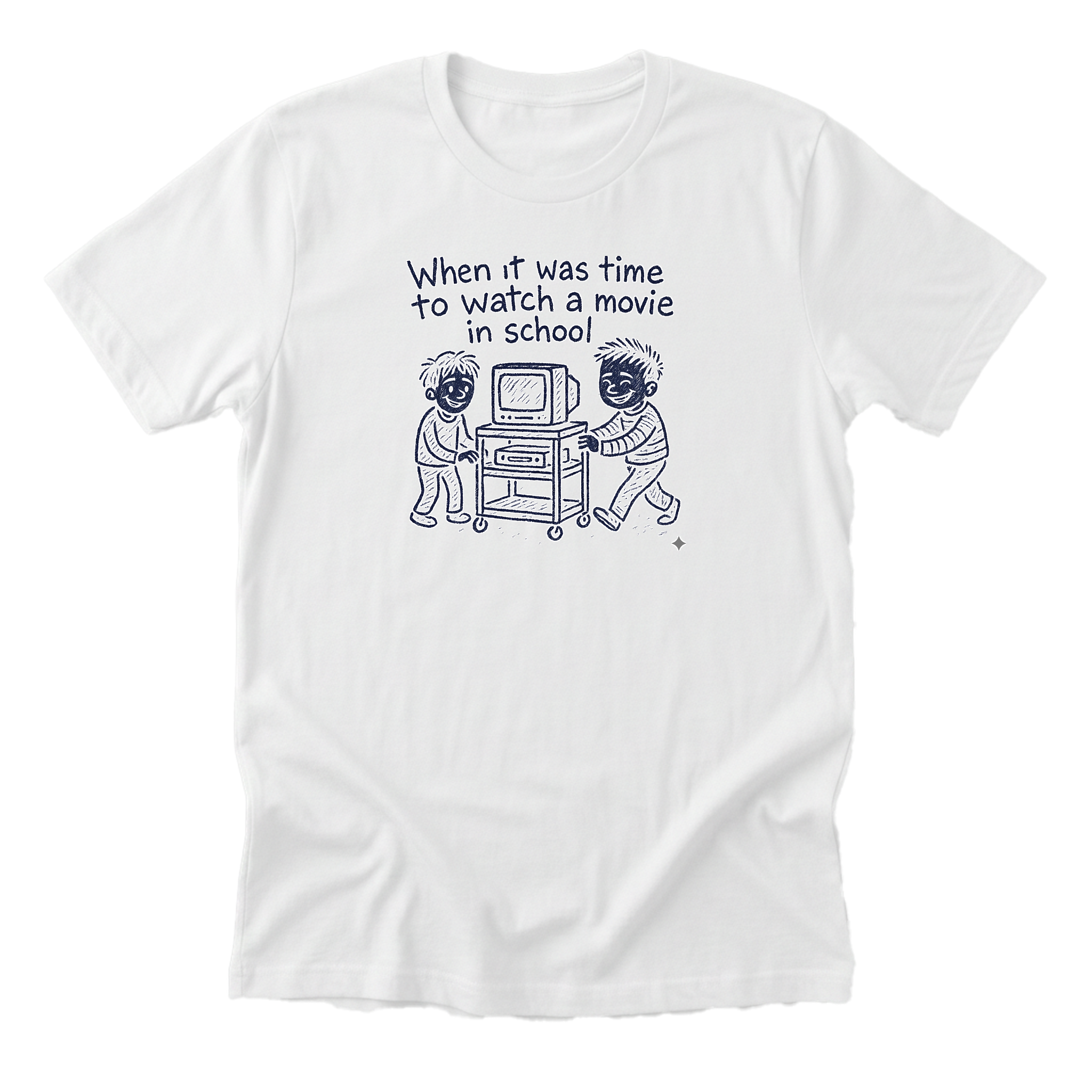 Movie Day at School - Funny 90s Kid T-Shirt