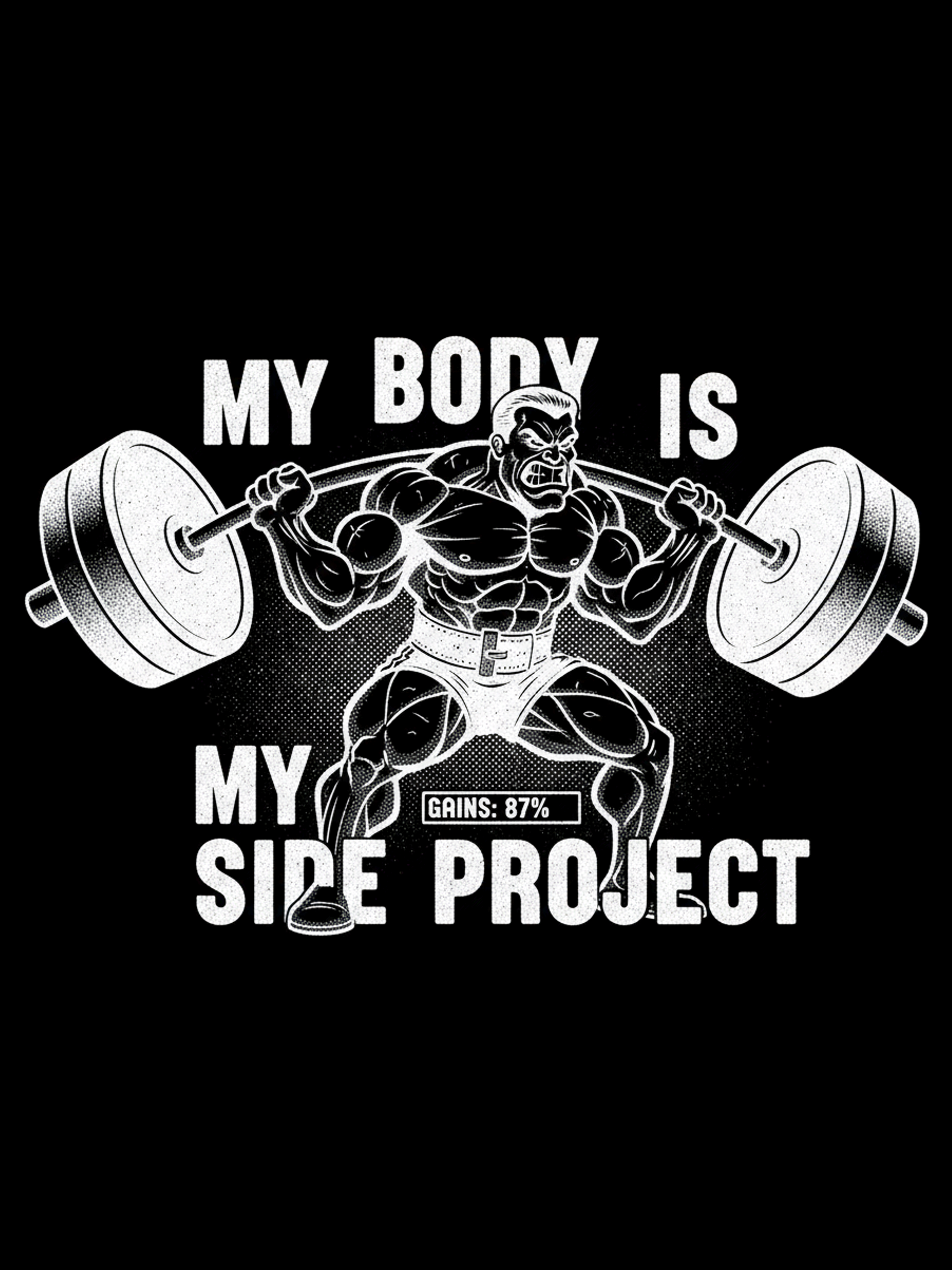 My Body Is My Side Project Tee - Design closeup