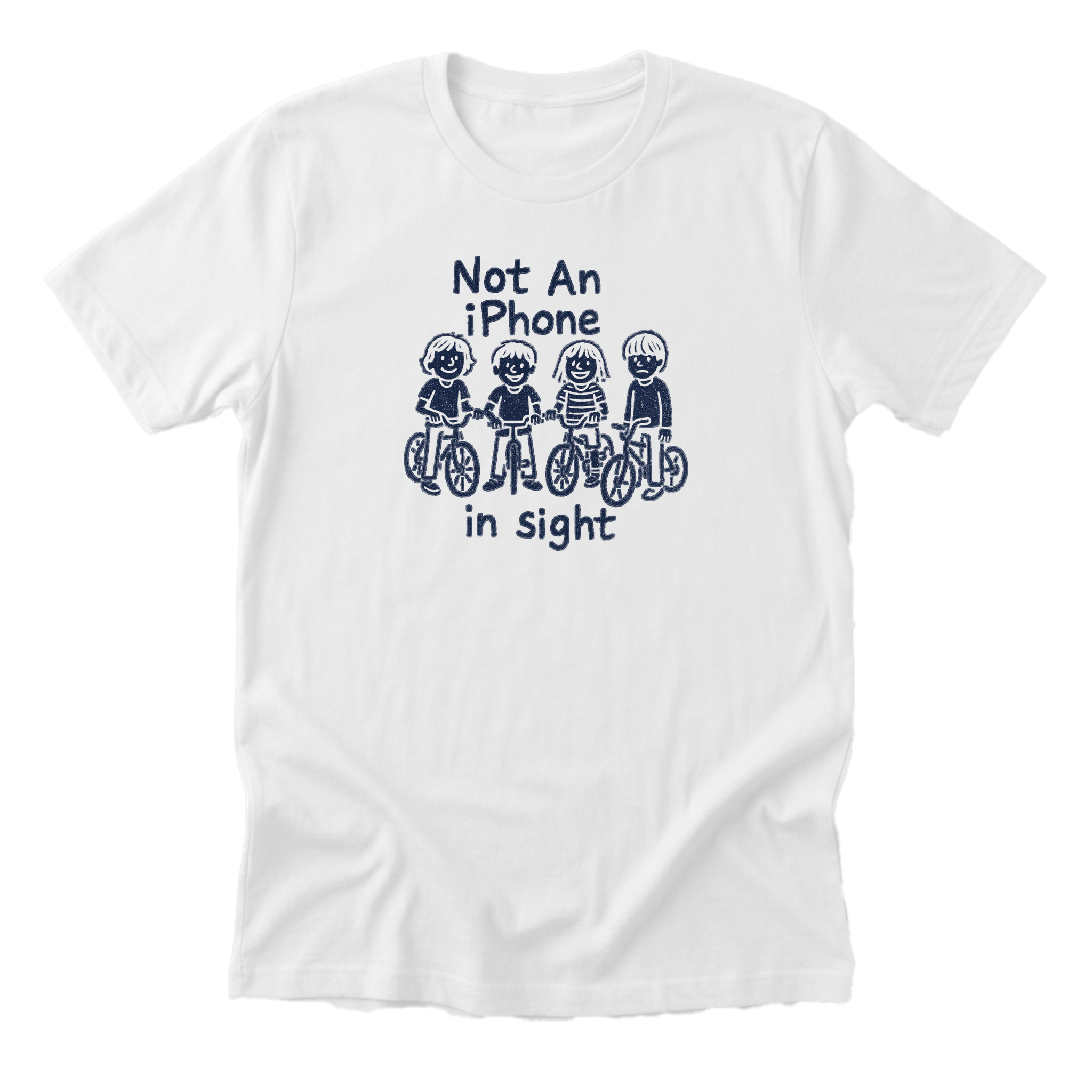 Not an iPhone in Sight - Funny 90s Kid T-Shirt