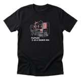 PewPewDie Is An AI Engineer Now Tee black mockup