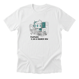 PewPewDie Is An AI Engineer Now Tee white mockup