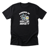 Powered By Books And Anxiety Tee