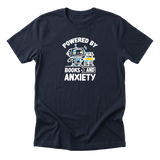Powered By Books And Anxiety Tee