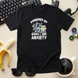 Powered By Books And Anxiety Tee