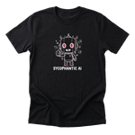 Sycophantic AI Tee black mockup