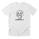 Sycophantic AI Tee white mockup