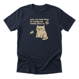 When Monday Shows Up - Funny Cat Mom T-Shirt