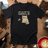 When Monday Shows Up - Funny Cat Mom T-Shirt